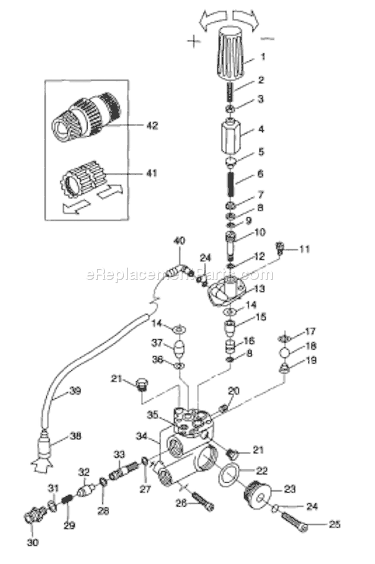 Page M Diagram and Parts List for A2701  Briggs and Stratton Pressure Washer